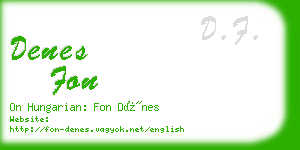 denes fon business card